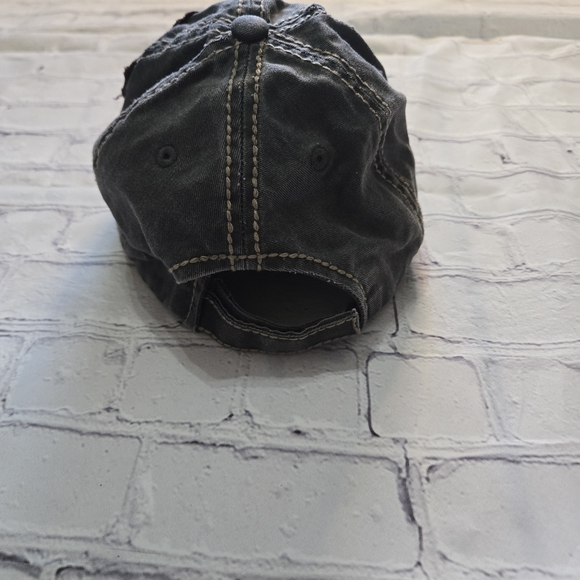 KBETOS VINTAGE Distressed Happy Camper, Wild and Free Patch Baseball Cap - Picture 3 of 7